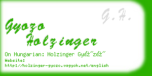 gyozo holzinger business card